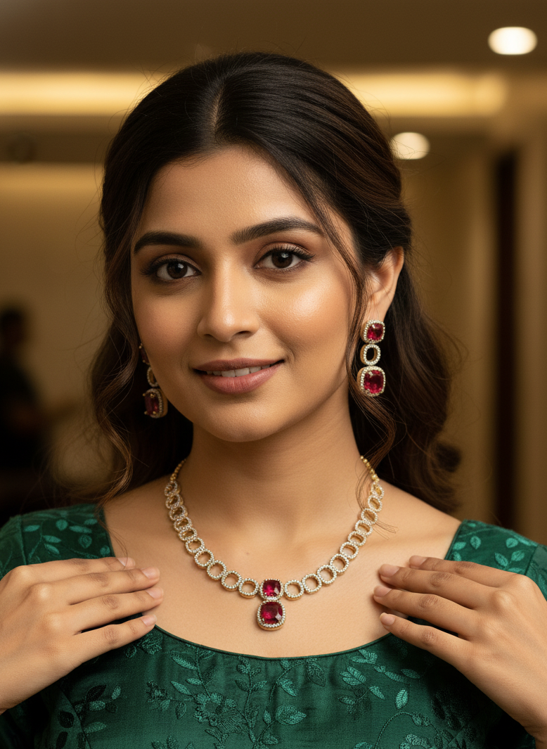 Ruby AD Necklace Set