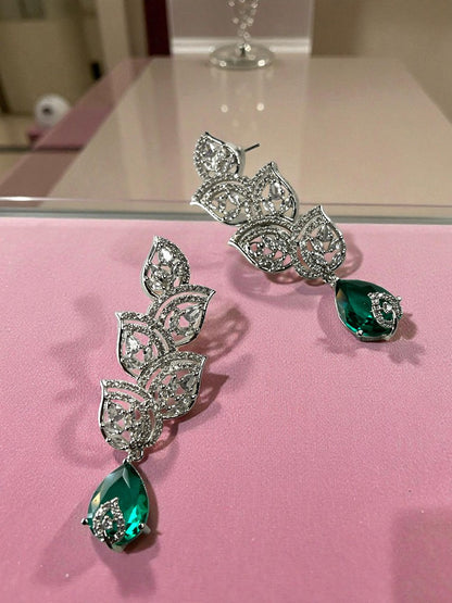Sea Green Olive Dangler Earrings