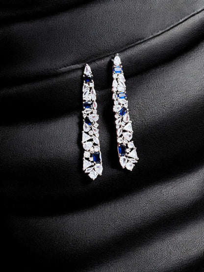 Silver Blue Ila Dangler Earrings