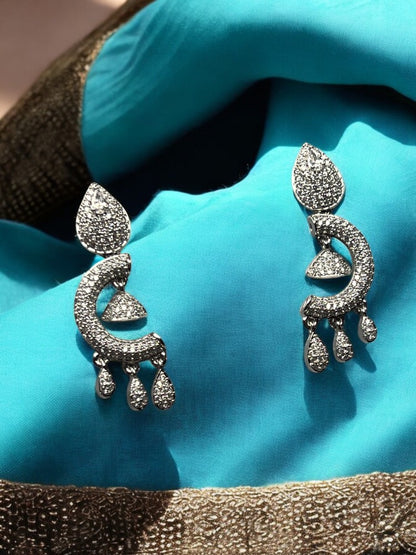 Silver Half Moon Dangler