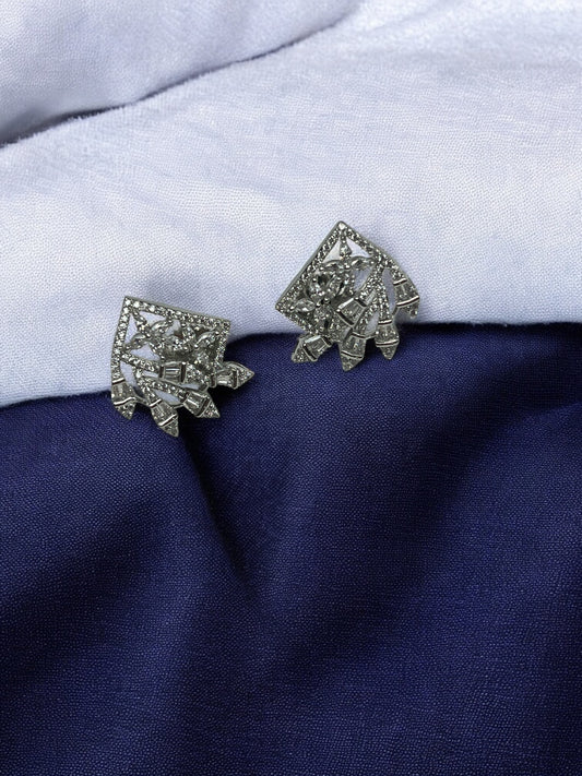 Silver Olivia Stud Earrings