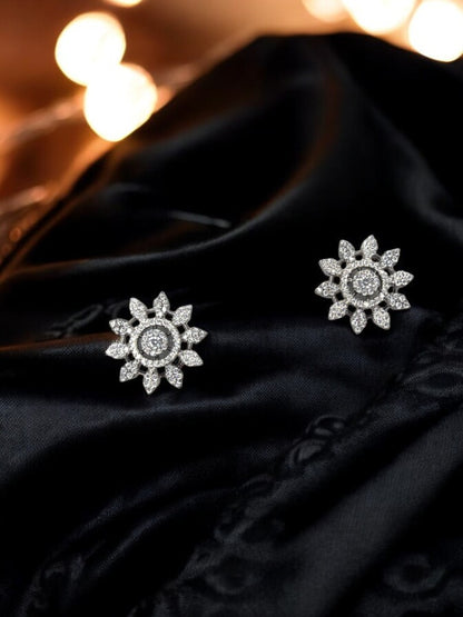 Silver Nirvana Stud Earrings