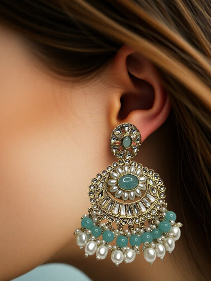 Turquoise Aadhya Chandbali