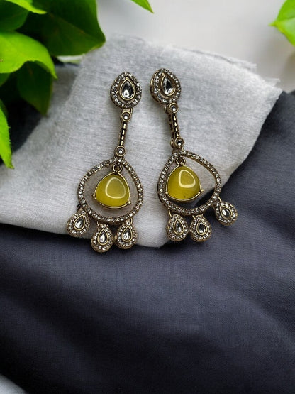 Yellow Mahi Dangler Earrrings