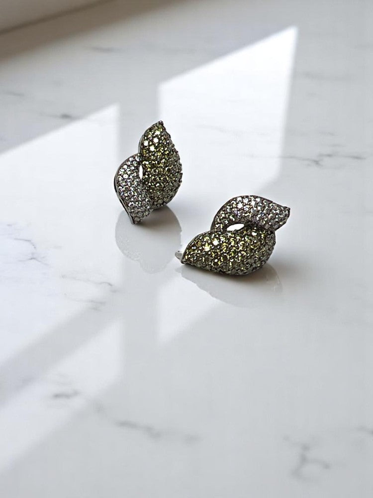 Yellow Mini Nano AD Stud Earrings