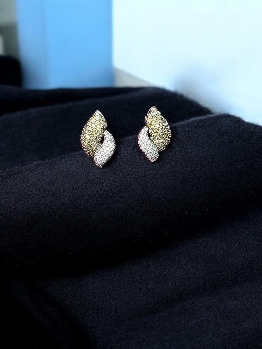 Yellow Mini Nano AD Stud Earrings