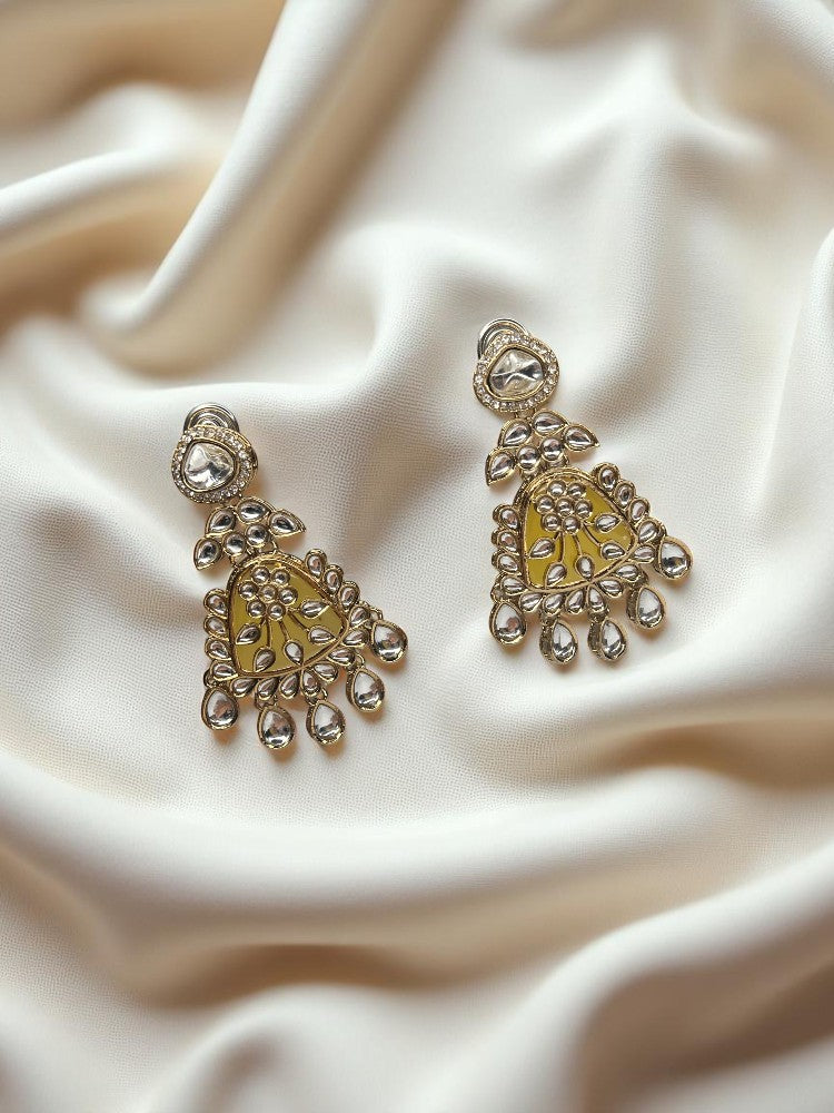 Yellow Shruti Dangler Earrings