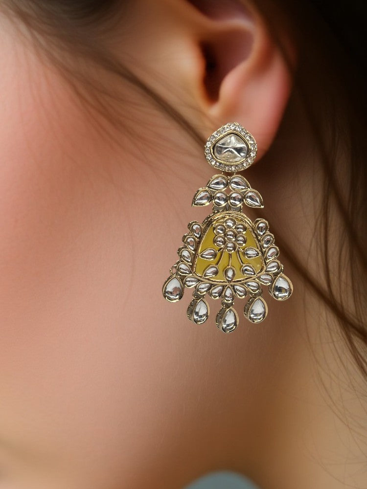 Yellow Shruti Dangler Earrings
