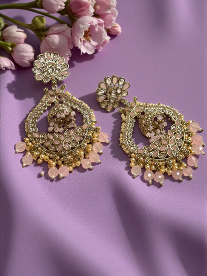 Golden Namisha Chandbali Earrings