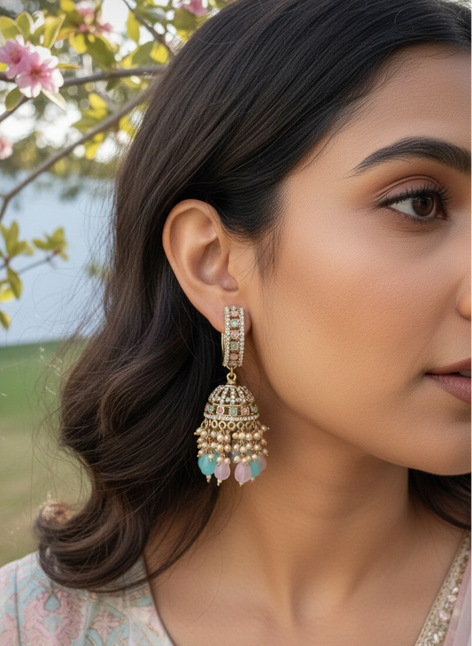 Multicolour Sheena Jhumki Earrings
