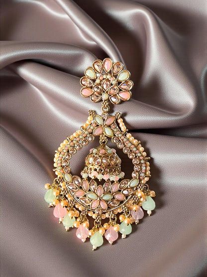 Multicolour Namisha Chandbali Earrings