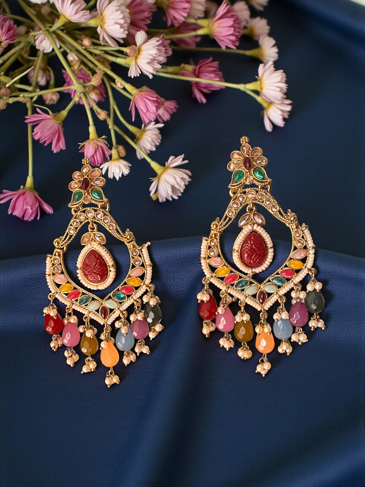 Multicolour Karuna Chandbali Earrings